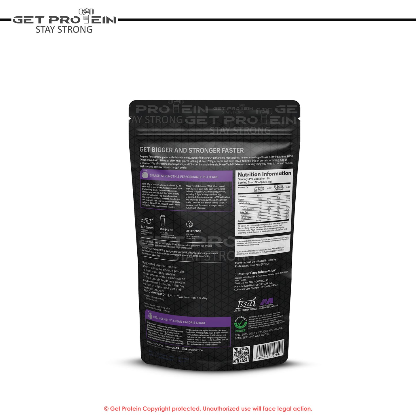 Muscle Tech Mass Tech Advance Muscle Mass Gainer With Package