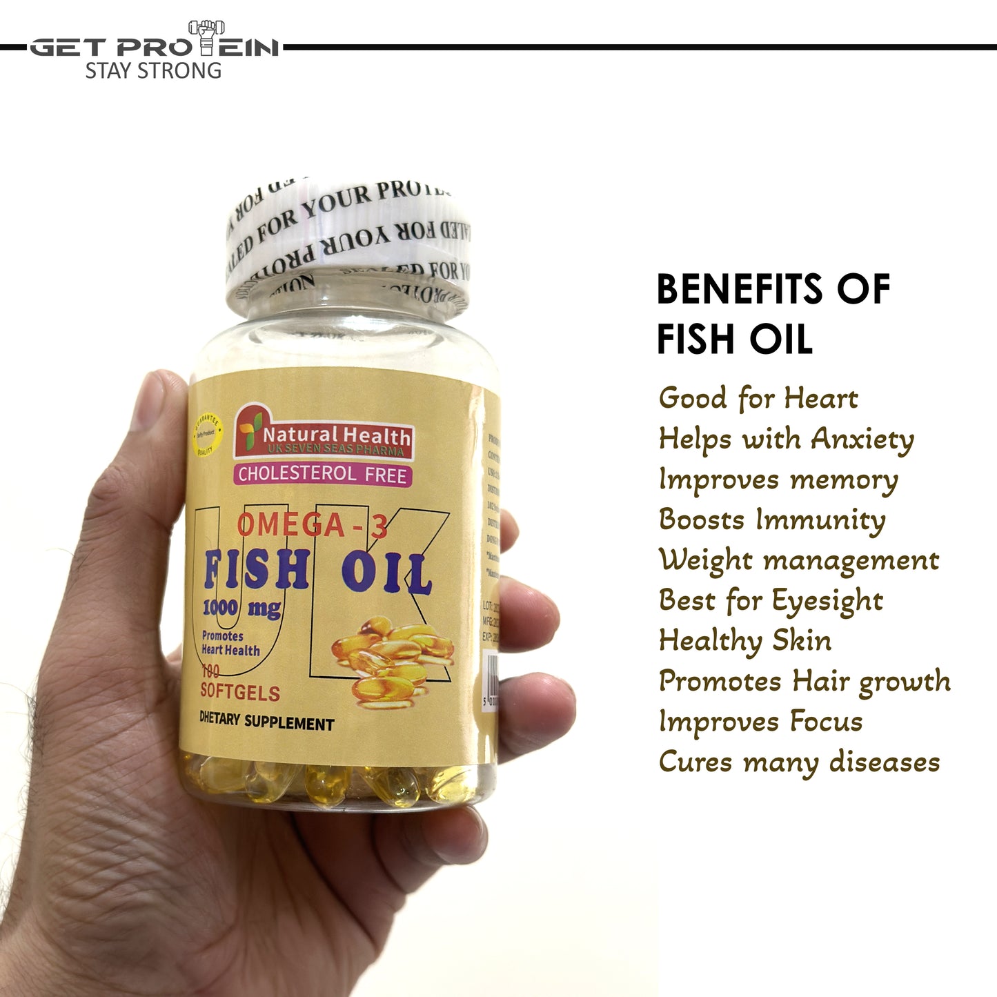 Natural Health Omega 3 Fish Oil - 100 Gels