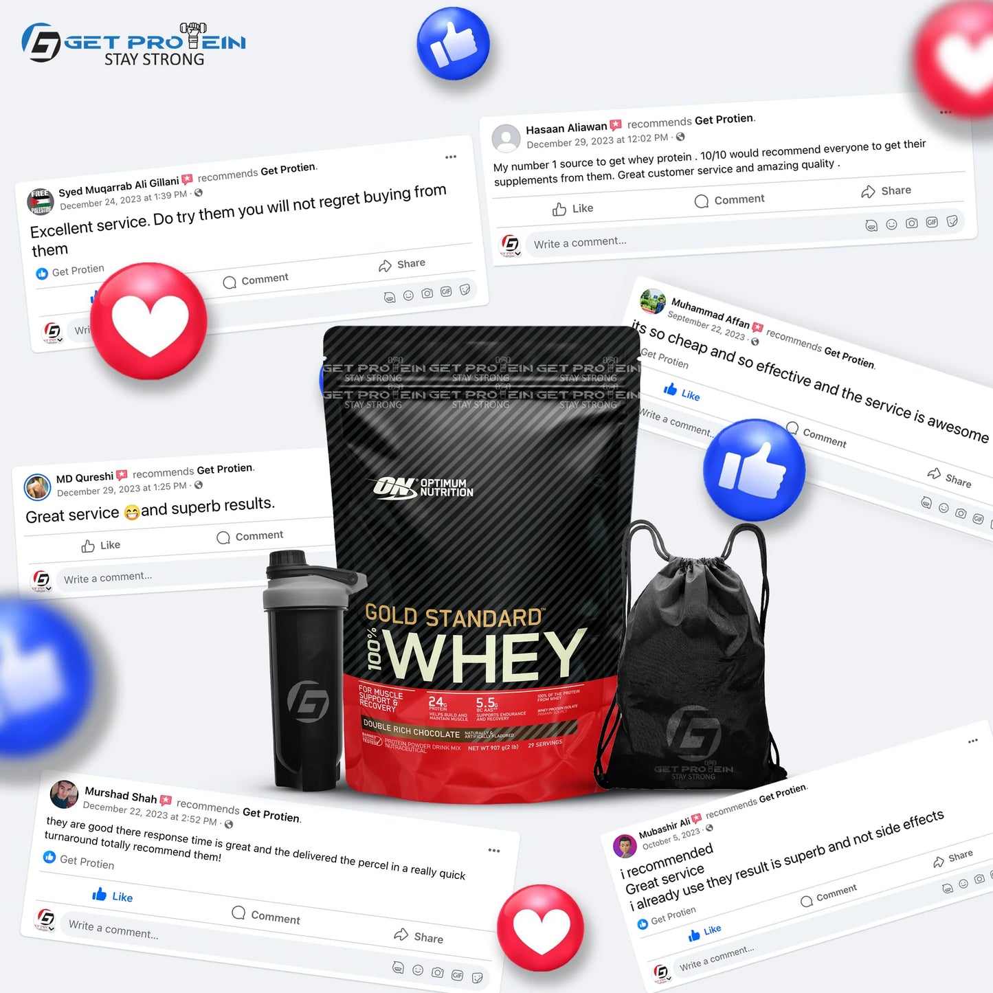 Optimum Nutrition Whey Protein Package